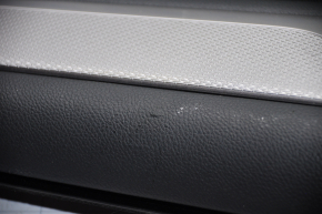 Door trim card rear right Subaru Outback 15-16 black with black insert cloth, armrest leather, gray molding structure, tear