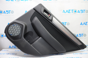Door trim card rear right Subaru Legacy 15-19 black with black insert cloth, armrest leather, gray molding structure, scratches