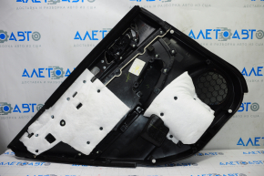 Door trim card rear right Subaru Legacy 15-19 black with black insert cloth, armrest leather, gray molding structure, scratches