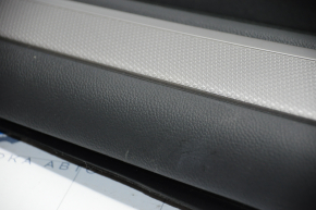 Door trim card rear right Subaru Legacy 15-19 black with black insert cloth, armrest leather, gray molding structure, scratches