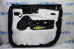 Door trim card front left Hyundai Santa FE Sport 13-16 black with gray insert plastic, armrest leather, bumps, scratches