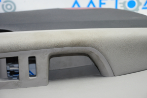 Door trim card front left Hyundai Sonata 15-17 gray with gray insert plastic, armrest leather, gray molding structure, butt, for dry cleaning