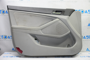 Door trim card front left Kia Optima 11-14 gray with gray insert cloth, armrest leather, dry-cleanable