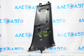 Center pillar trim lower left VW Jetta 11-18 USA black, scratches