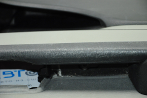 Door trim card front left Kia Soul 14-19 black with gray insert cloth, armrest leather, scratches
