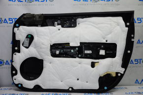 Door trim card front left Kia Optima 16-18 black with black insert leather, armrest leather, scratches