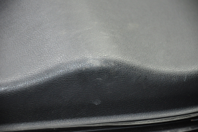 Door trim card front left Hyundai Sonata 11-14 black with gray insert plastic, armrest leather, dark gray molding structure, scratches