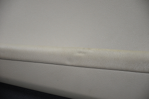 Door trim card front left Hyundai Sonata 15-19 beige with beige insert leather, armrest leather, gray molding structure, butts