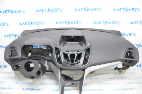 Torpedo front panel with AIRBAG Ford Escape MK3 13-16 prerest, black
