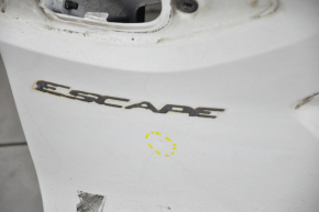 Naked trunk door with glass Ford Escape MK3 13-16 pre-rest, white YZ, with motor and leash, dented, bumps