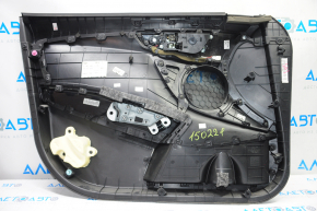 Door trim card front right Hyundai Veloster 12-17 black with black insert plastic, armrest rubber, scratches