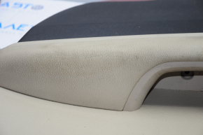 Door trim card front right Hyundai Sonata 15-19 beige with beige insert plastic, armrest leather, gray molding structure, butts, for dry cleaning