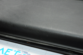 Door trim card front right Hyundai Sonata 11-14 black with black insert leather, armrest leather, black molding structure, dimension, scratches