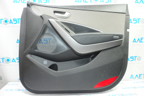 Door trim card front right Hyundai Santa FE Sport 13-16 black with gray insert plastic, armrest leather