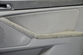 Door trim card front right Kia Optima 11-16 gray with gray insert cloth, armrest leather, scratches, for dry cleaning