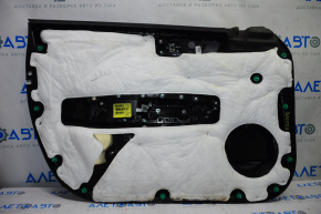 Door trim card front right Kia Optima 16-18 black with black insert leather, armrest leather, tears, scratches