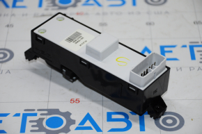 Rear right window lift control Hyundai Santa FE Sport 13-18 black, gray inserts, button defect