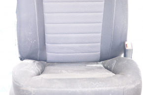 Passenger seat Ford Edge 15-17 without airbag, cloth black, mechanical, shot, for cleaning