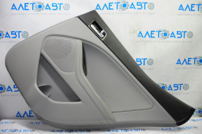 Door trim card rear right Kia Optima 11-16 gray with gray insert leather, armrest leather, wood trim, under seat heating