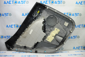 Door trim card rear right Kia Optima 11-16 gray with gray insert leather, armrest leather, wood trim, under seat heating