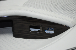 Door trim card rear right Kia Optima 11-16 gray with gray insert leather, armrest leather, wood trim, under seat heating
