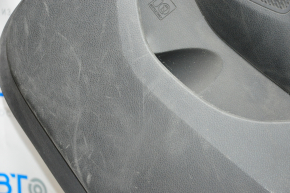 Door trim card rear right Hyundai Santa FE Sport 13-16 black with black insert plastic, armrest leather, scratch, bump