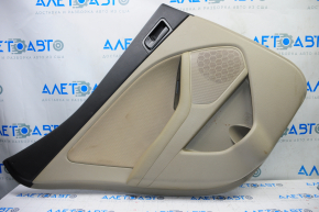 Door trim card rear left Kia Optima 11-15 beige with beige insert cloth, armrest leather, butt, for dry cleaning