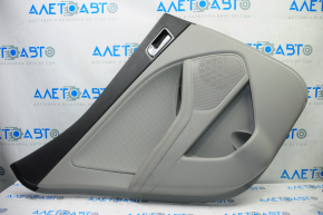 Door trim card rear left Kia Optima 11-16 gray with gray insert leather, leather armrest, wood trim, for seat heating