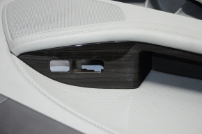 Door trim card rear left Kia Optima 11-16 gray with gray insert leather, leather armrest, wood trim, for seat heating