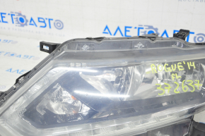 Headlight front left Nissan Rogue 14-16 bare, halogen, for polishing