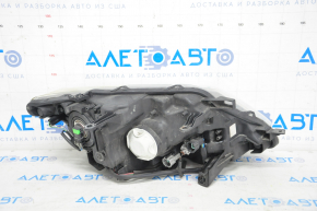Headlight front left Nissan Rogue 14-16 bare, halogen, for polishing