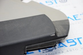 Door trim card rear left Hyundai Sonata 15-17 black with gray insert plastic, armrest leather, gray molding structure, scratches