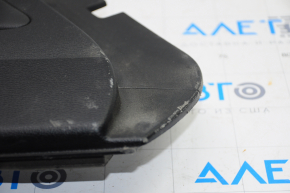 Door trim card rear left Hyundai Sonata 15-17 black with black insert leather, armrest leather, black molding structure, tears, scratches