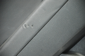 Door trim card rear left Hyundai Sonata 15-17 black with black insert leather, armrest leather, black molding structure, tears, scratches