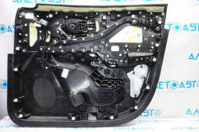 Door trim card front left Jeep Cherokee KL 14-18 black with black insert cloth, armrest leather, tear, scratches