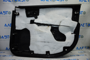 Door trim card front left Dodge Journey 11-18 black with black insert leather, armrest leather, red stitching, butt