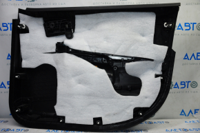 Door trim card front left Dodge Journey 11-18 black with black insert leather, armrest leather, black stitching, scratches