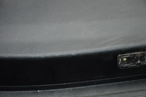Door trim card front left Dodge Journey 11-18 black with black insert leather, armrest leather, black stitching, scratches