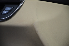 Door trim card front left Cadillac ATS 13- black with beige insert leather, armrest leather, molding black scratch gloss, BOSE, butts