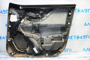 Door trim card front left Jeep Renegade 15-19 black with black insert plastic, armrest leather, scratches