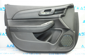 Door trim card front left Chevrolet Malibu 13-15 black with black insert leather, armrest leather, bumpers