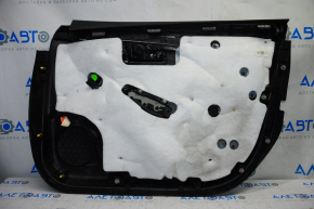 Door trim card front left Chevrolet Malibu 13-15 black with black insert leather, armrest leather, bumpers