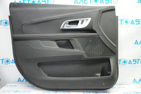 Door trim card front left Chevrolet Equinox 10-11 black with black insert leather, armrest leather, red stitching