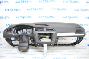 Torpedo front panel with AIRBAG VW Tiguan 18-24 black
