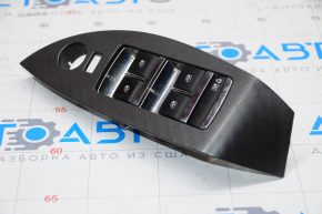 Front left window lift control Chevrolet Impala 14-20 black, with black structural wave overlay