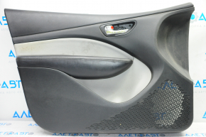 Door trim card front left Dodge Dart 13-14 black with light gray insert cloth, armrest leather, dry-cleanable