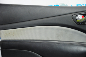 Door trim card front left Dodge Dart 13-14 black with light gray insert cloth, armrest leather, dry-cleanable