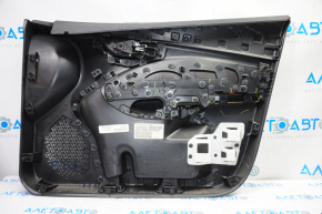Door trim card front left Dodge Dart 13-14 black with insert black mesh cloth, armrest leather, cracked leather, scratches