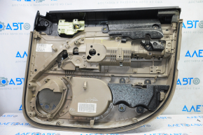 Door trim card front left Jeep Patriot 11-17 beige with beige insert leather, armrest rubber, broken fastener