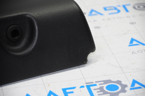 Door trim card front left Jeep Compass 11-16 black with black insert leather, armrest leather, white stitching, tears